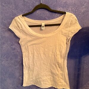 American Apparel White Scoop Neck Tee